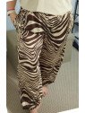 Pantalón Bombacho Marrón Estampado