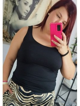 Camiseta Básica de Tirante Ancho Negra