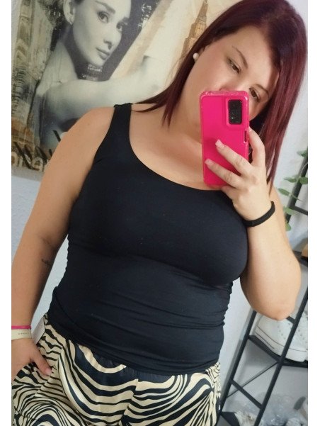 Camiseta Básica de Tirante Ancho Negra