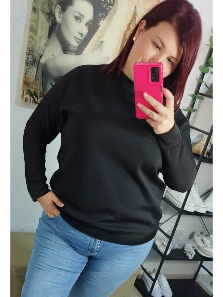 Sudadera lisa negra