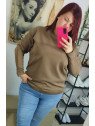 Sudadera Lisa Camel Oscuro