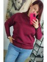 Sudadera lisa burdeos