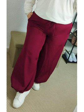 Pantalón bombacho burdeos