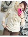 Sudadera beige corazón