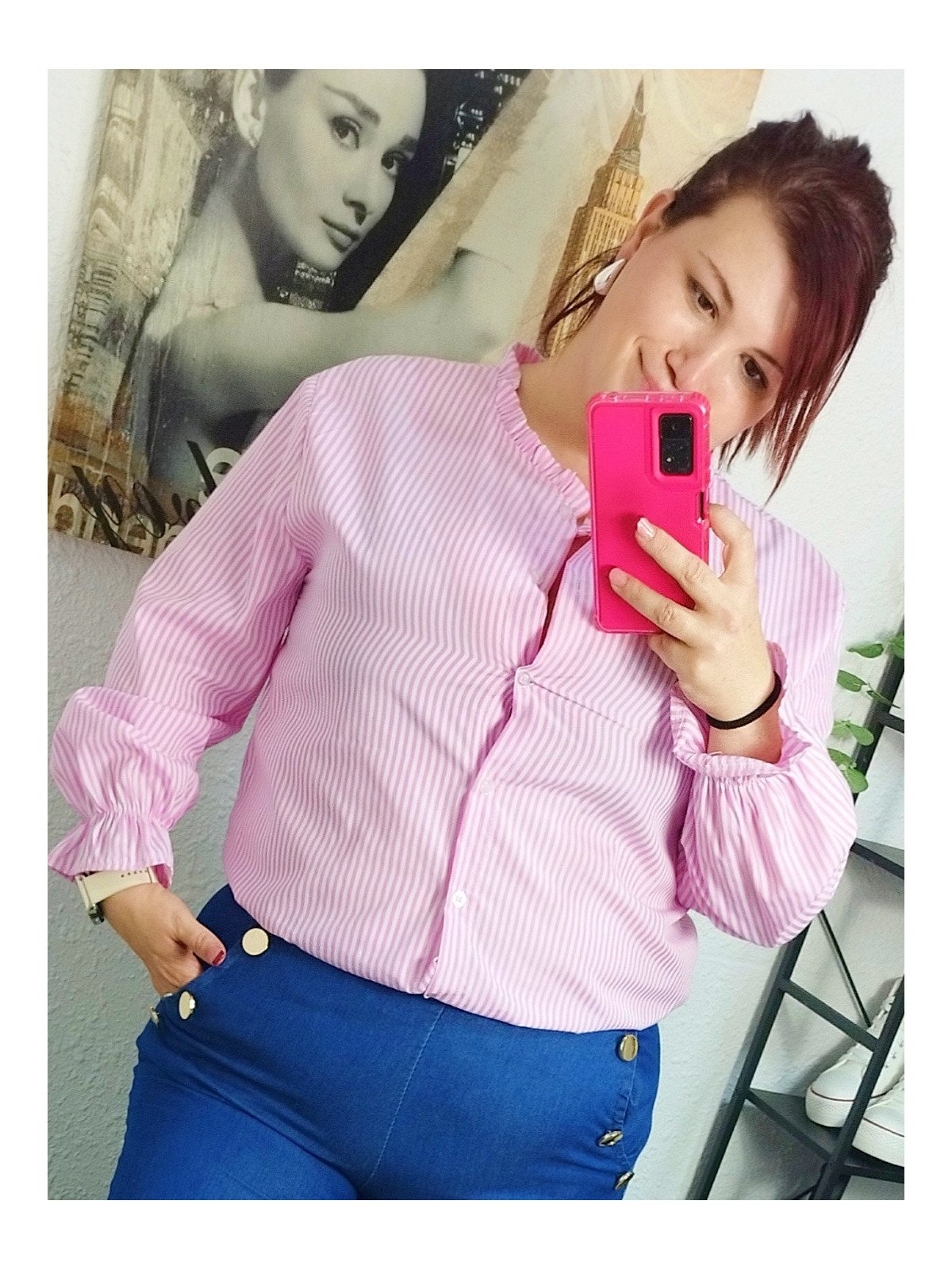 Camisa rayas rosa