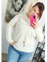 Jersey con capucha beige
