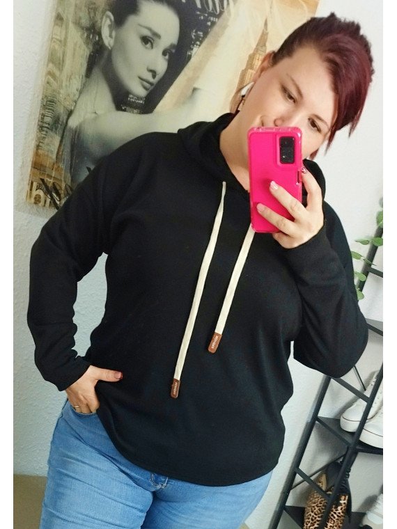 Jersey con capucha negro