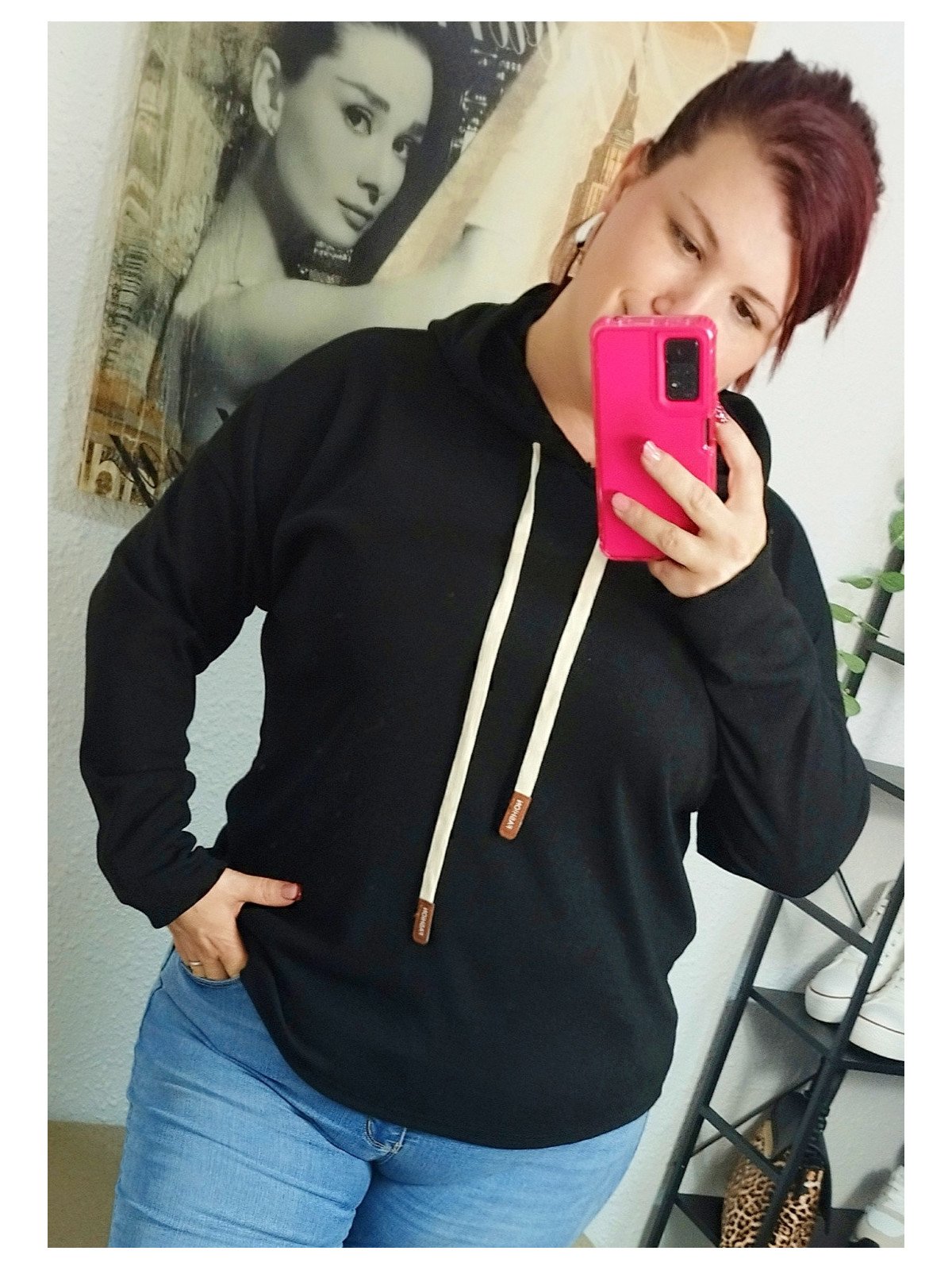 Jersey con capucha negro