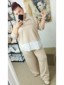 Chándal dos piezas beige