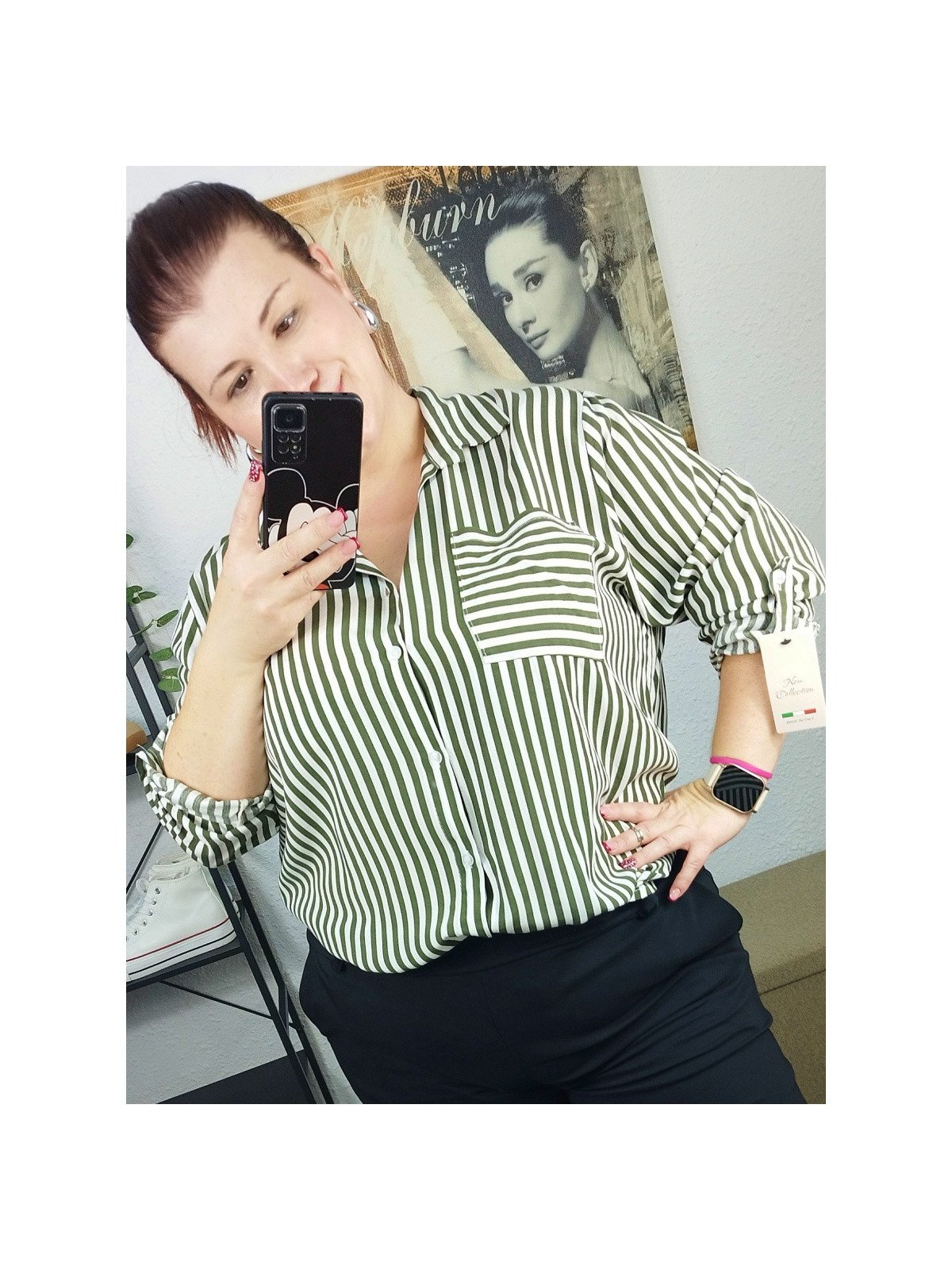 Camisa rayas verdes