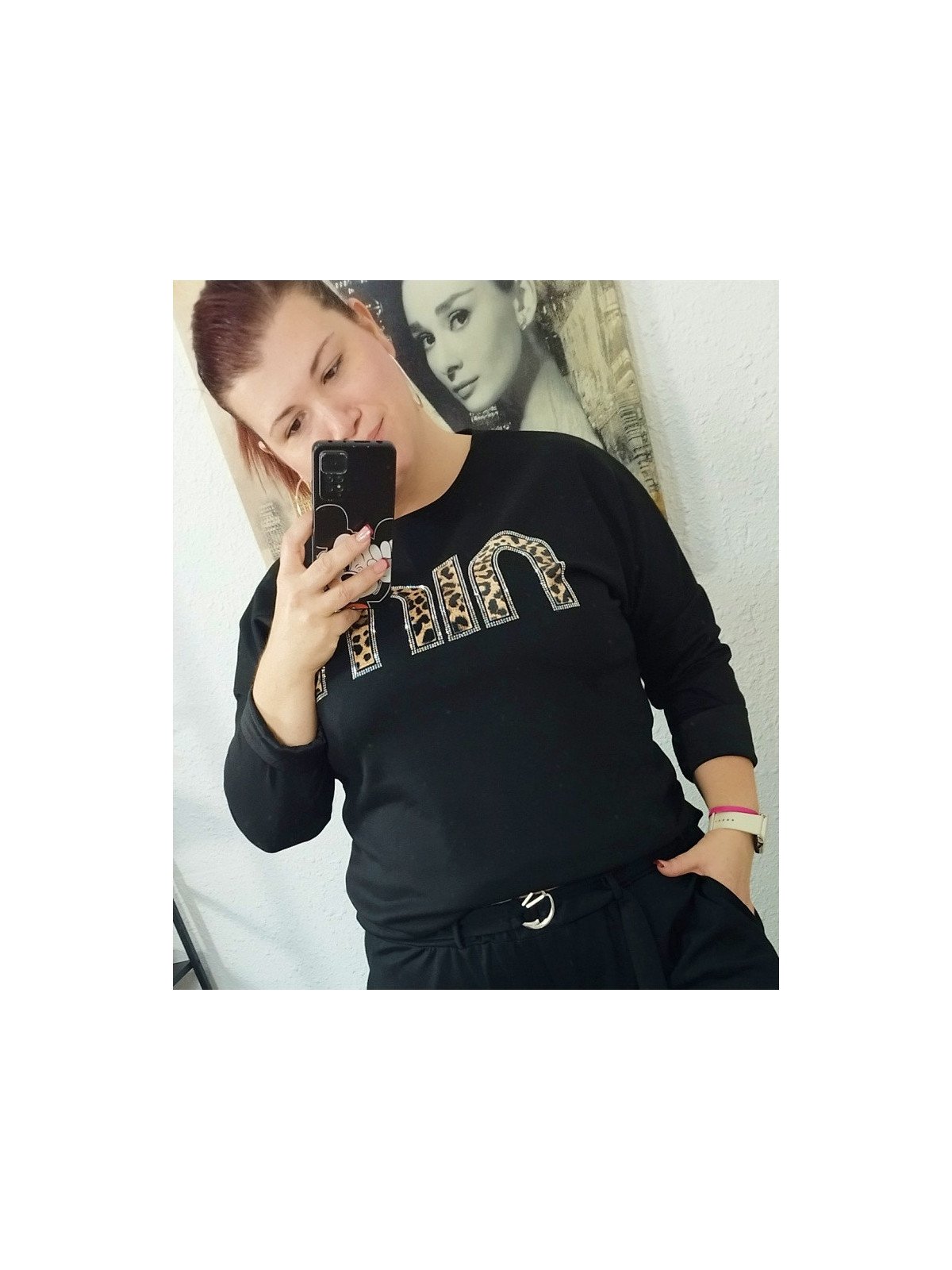 Sudadera negra min
