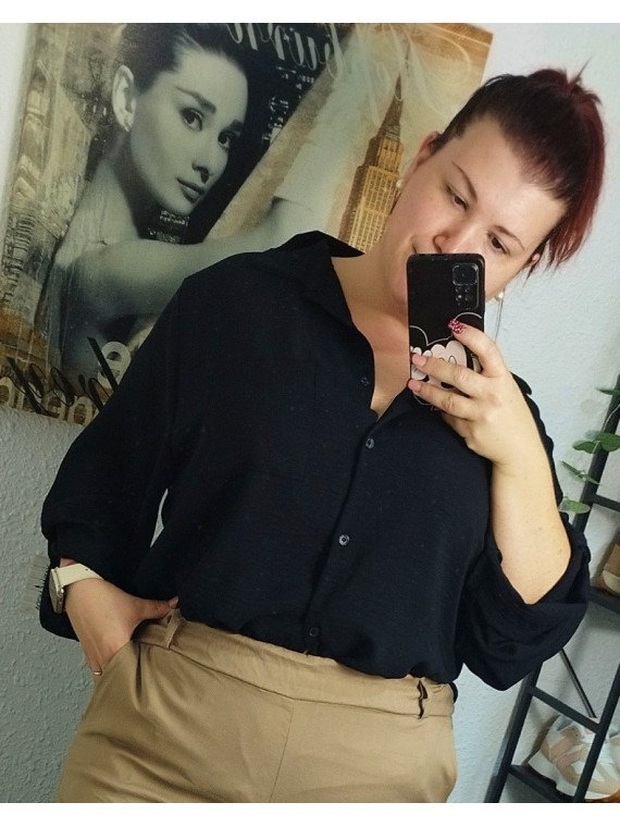 Camisa lisa negra