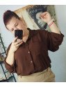 Camisa lisa marrón