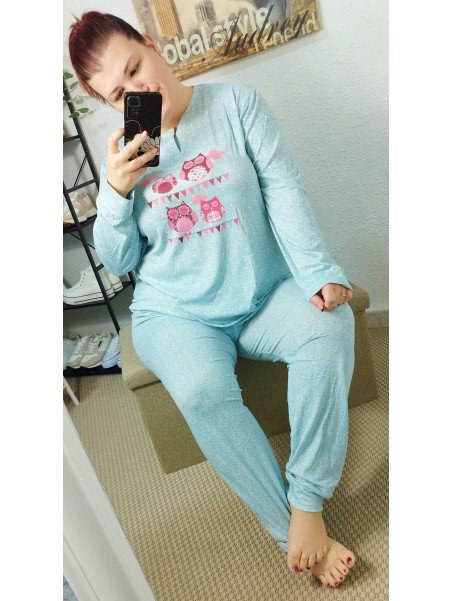 Pijama azul búho