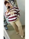 Sudadera rayas Boston