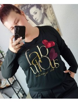 Camiseta negra algodón Fabulous