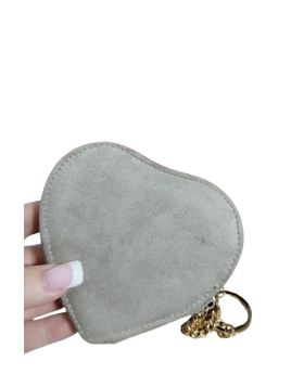 Monedero taupe corazón