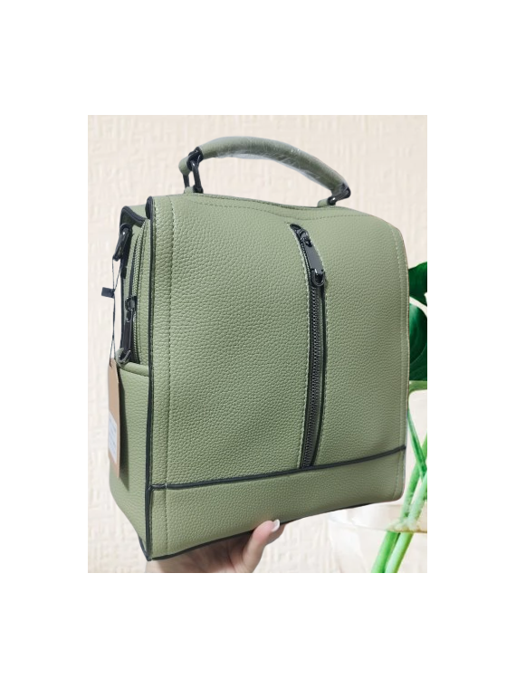 Mochila cuadrada verde