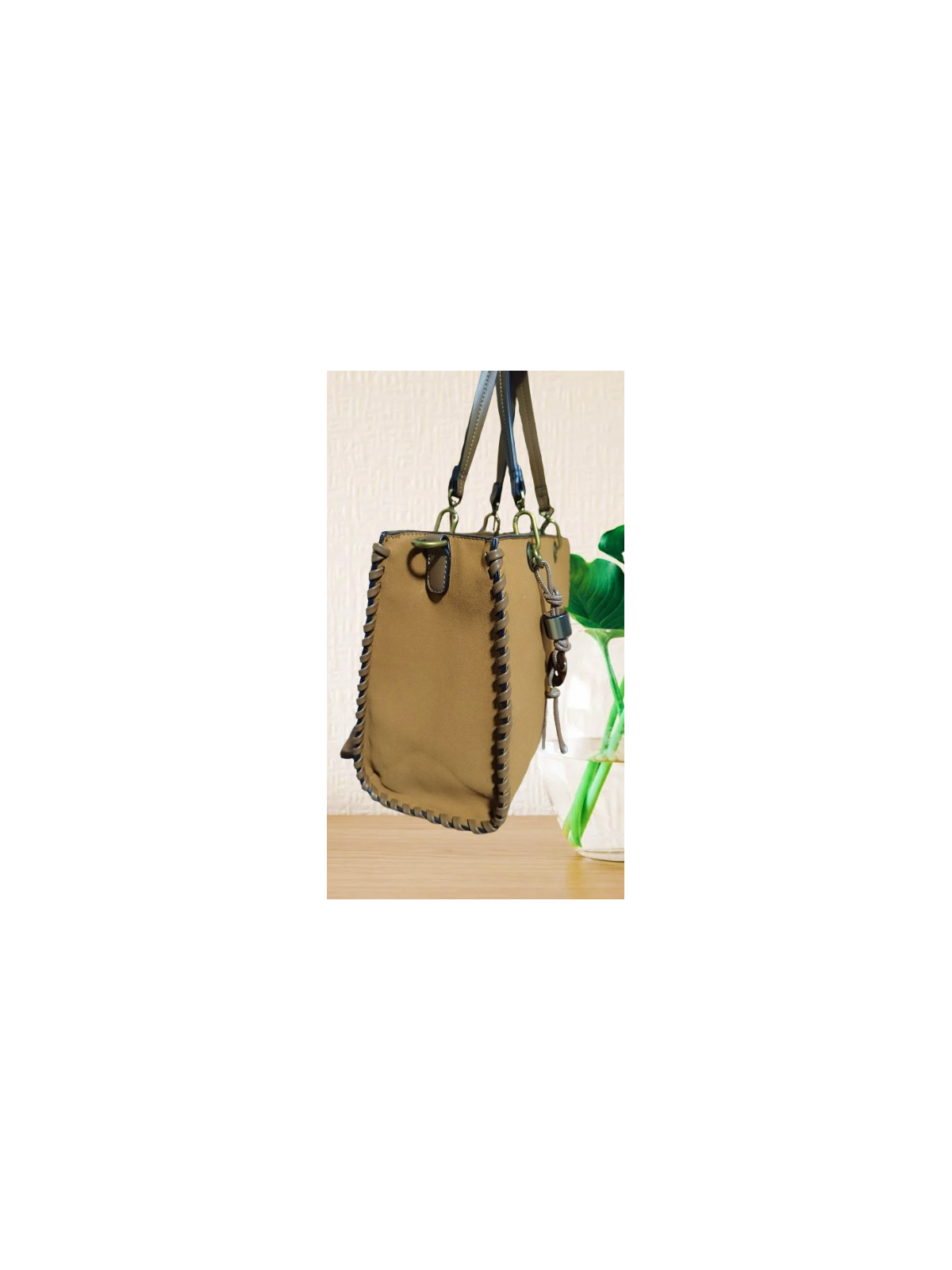 Bolso camel cuadrado
