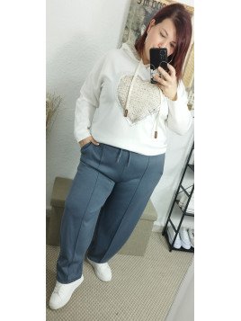 Pantalón deportivo azul grisáceo