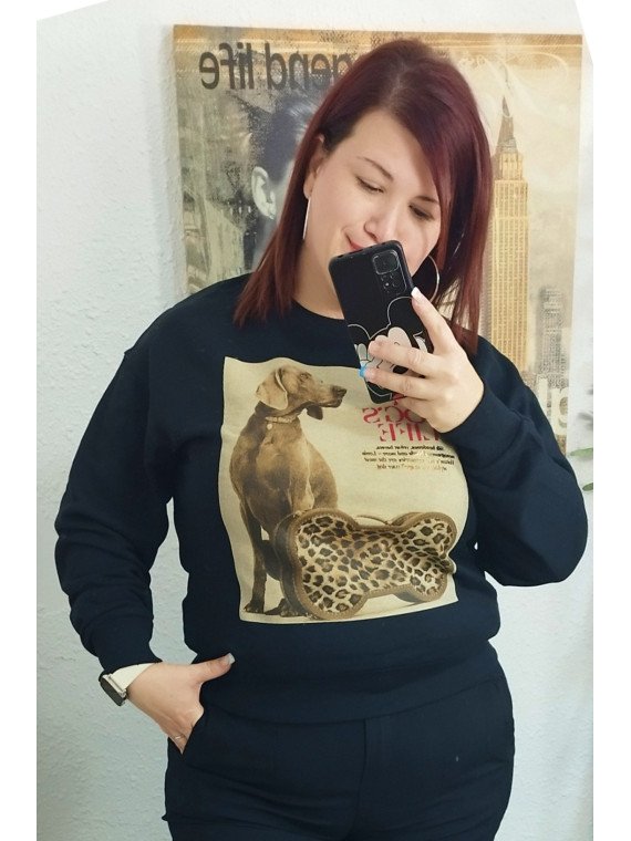 Sudadera negra Dog