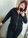 Sudadera con cremallera negra