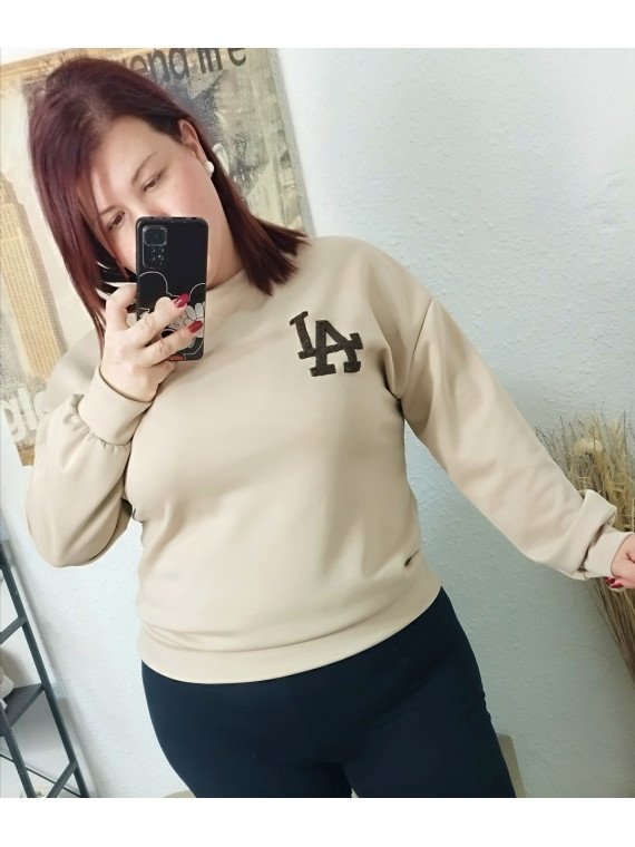Sudadera beige Los Ángeles