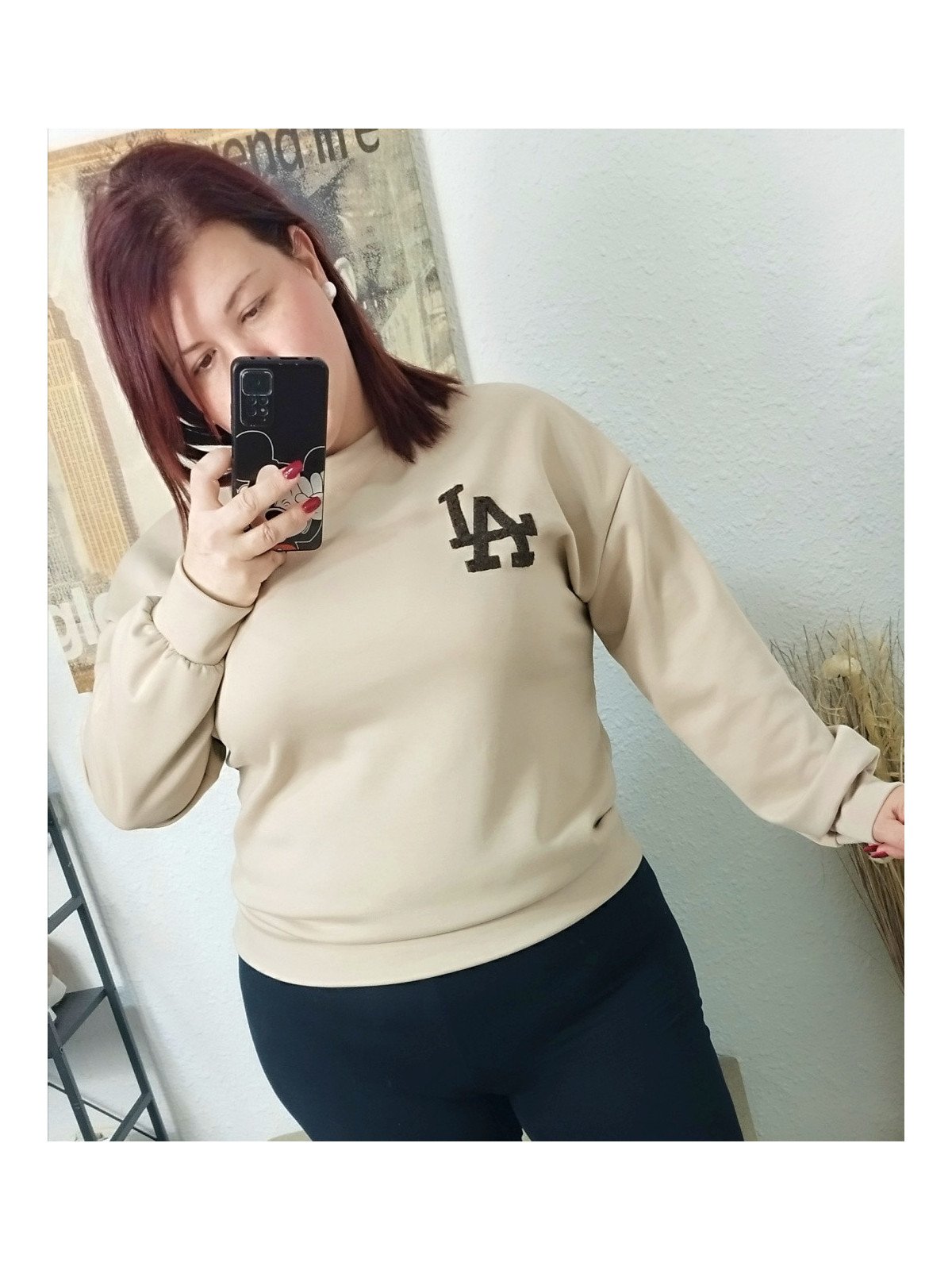 Sudadera beige Los Ángeles
