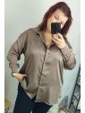 Camisa satén taupe