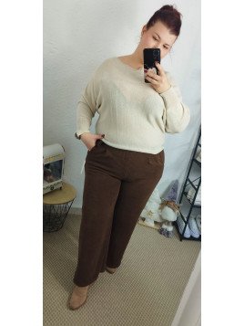 Pantalón de Pana Corte Recto – Marrón Chocolate