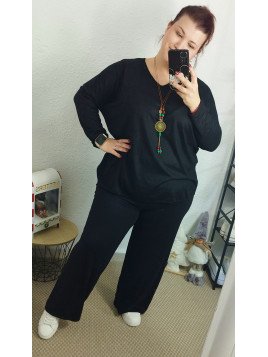 Conjunto de punto suave en color negro