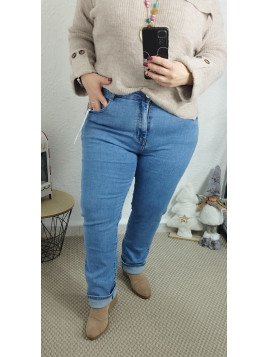 Vaquero recto azul medio