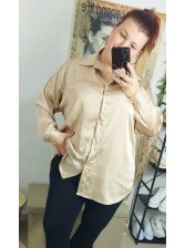 Camisa beige satinada