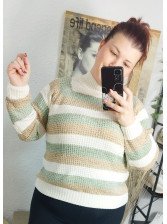 Jersey chenilla rayas verdes