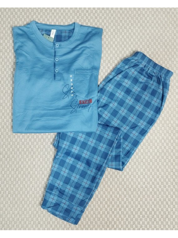 Pijama hombre azul