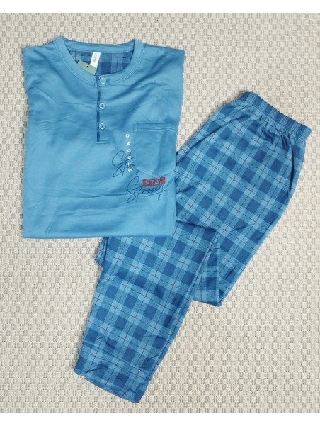 Pijama hombre azul