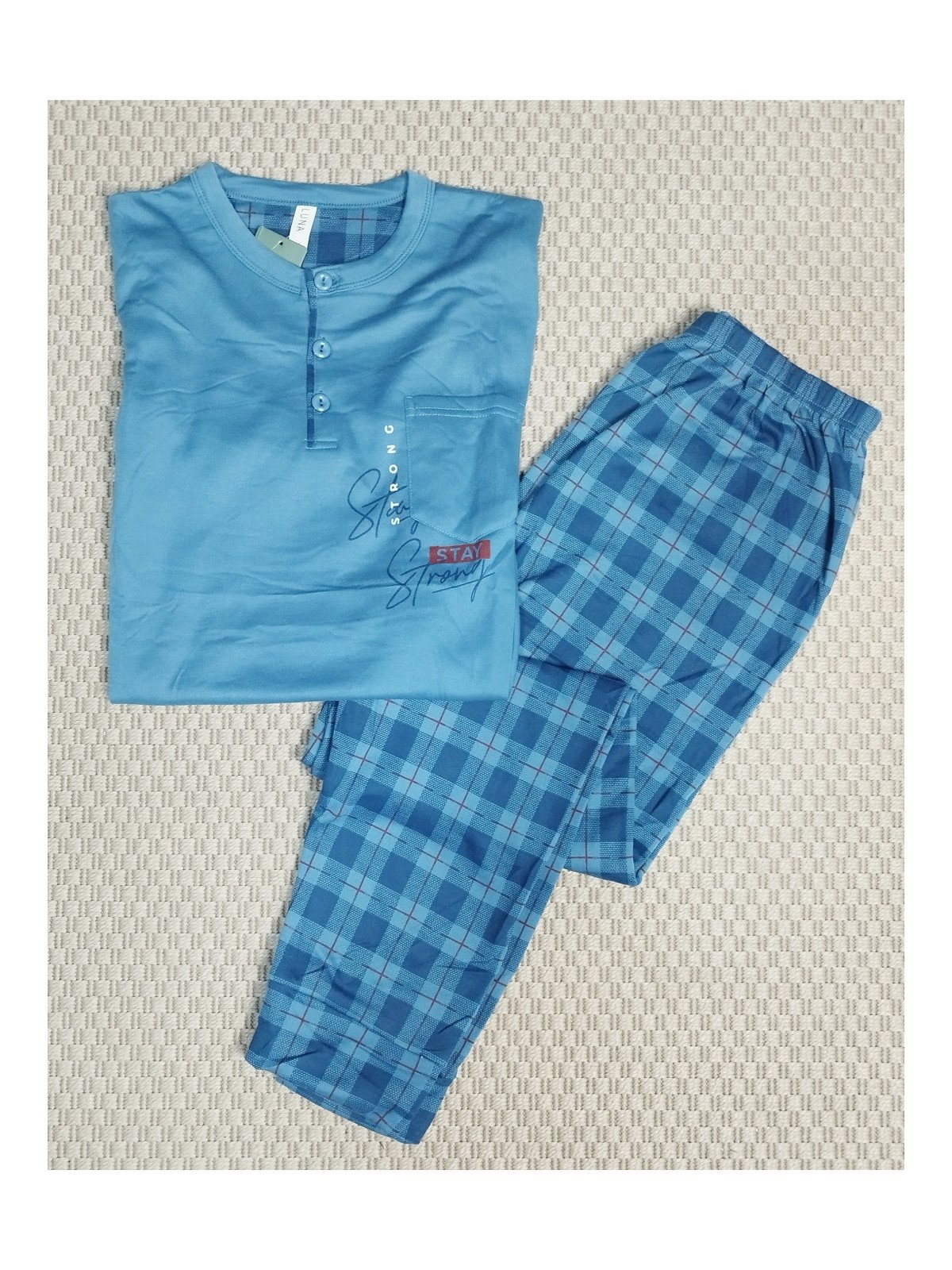 Pijama hombre azul