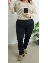 Pantalón negro básico cómodo