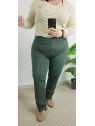 Pantalón verde básico cómodo