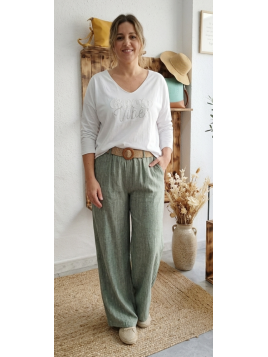 Pantalón Palazzo Verde