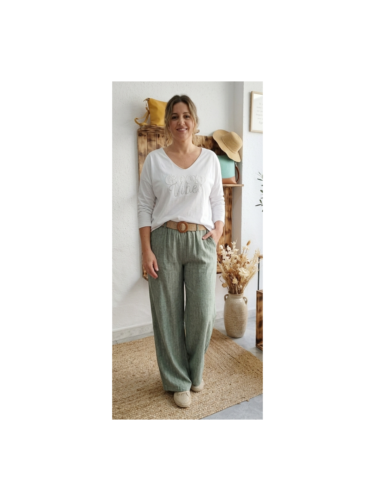 Pantalón Palazzo Verde