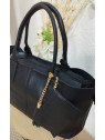 Bolso negro shopper  con bolso interior bandolera