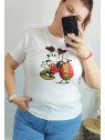 Camiseta Mickey blanca estilo retro