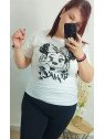 Camiseta blanca con estampado Minnie