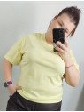 Camiseta Básica Amarilla de Algodón
