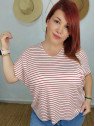 Camiseta rayas roja