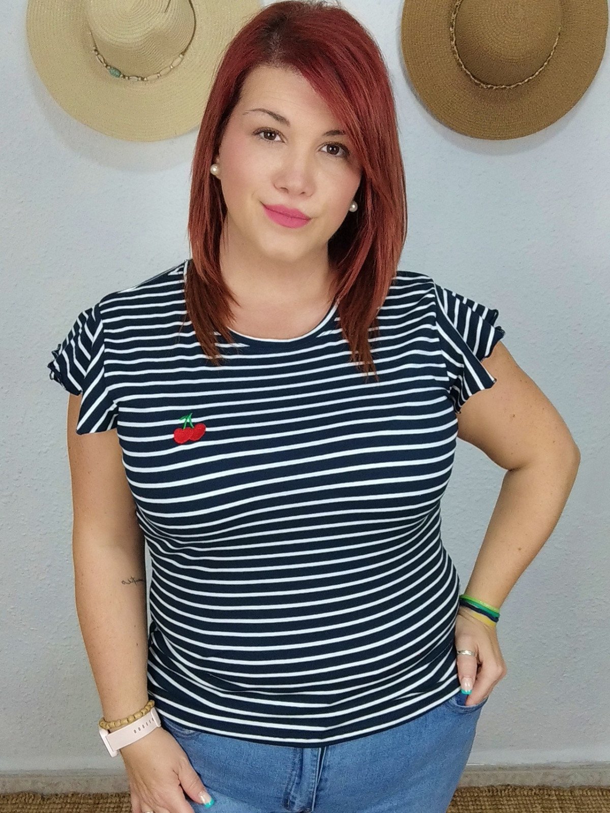 Camiseta cereza marino