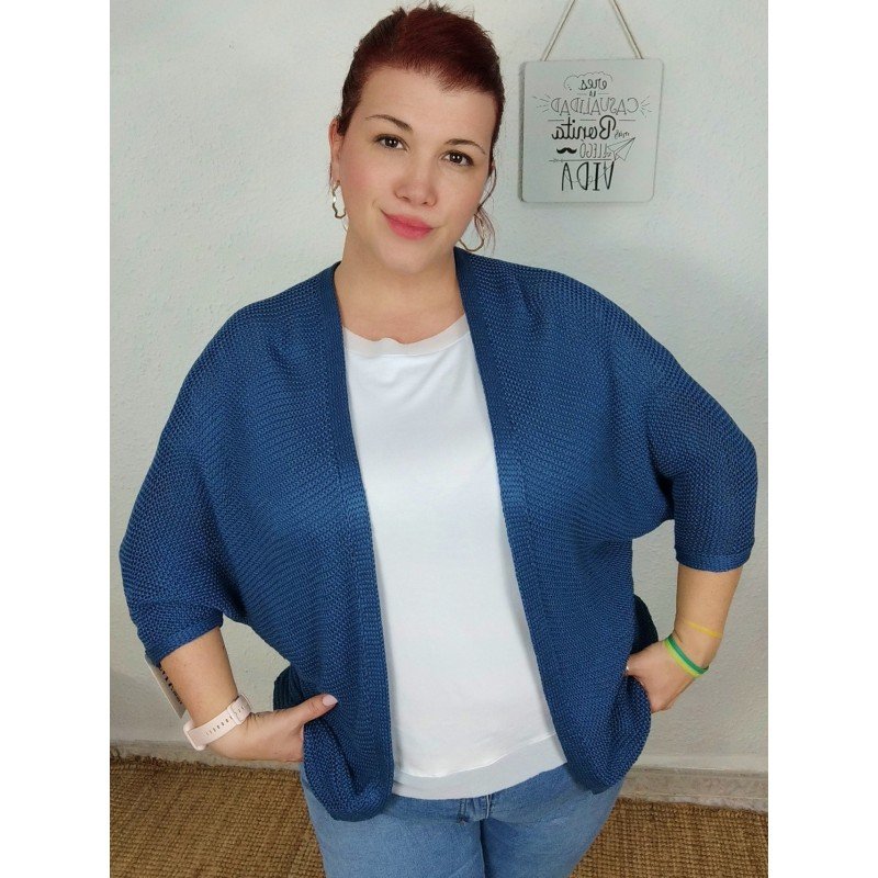 Rebeca de Punto Calado Azul