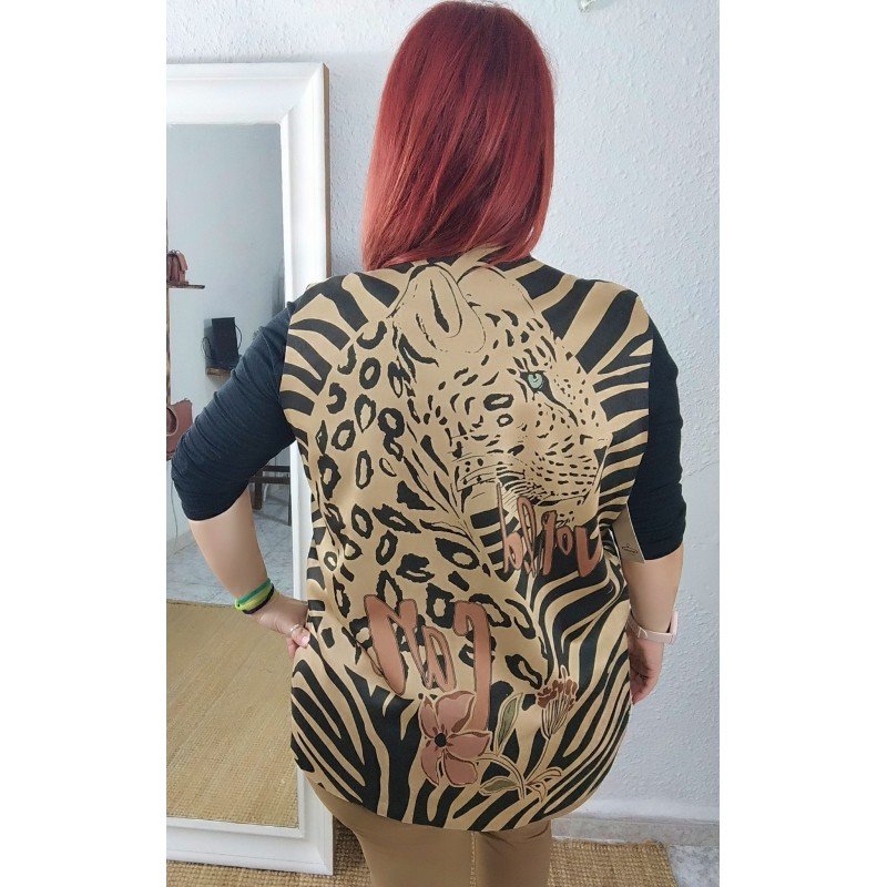 Chaleco Animal Print Estampado Tigre