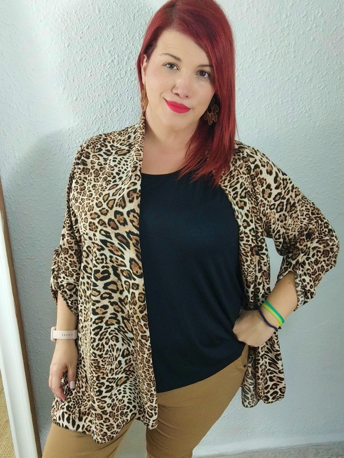 Blusa 2 en 1 con Chaquetita Animal Print y Básica Negra